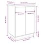 Voir la diapositive 6 : VIDAXL Armoire a chaussures Blanc 60x35x80 cm Bois de pin massif