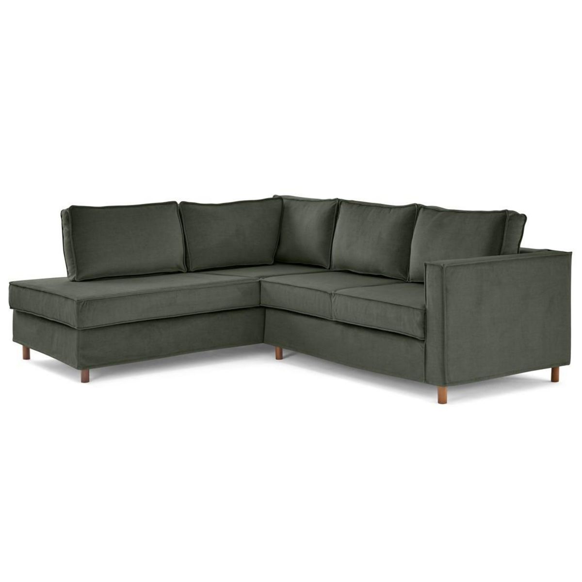 LISA DESIGN Jake - canapé déhoussable d'angle gauche 5 places en velours