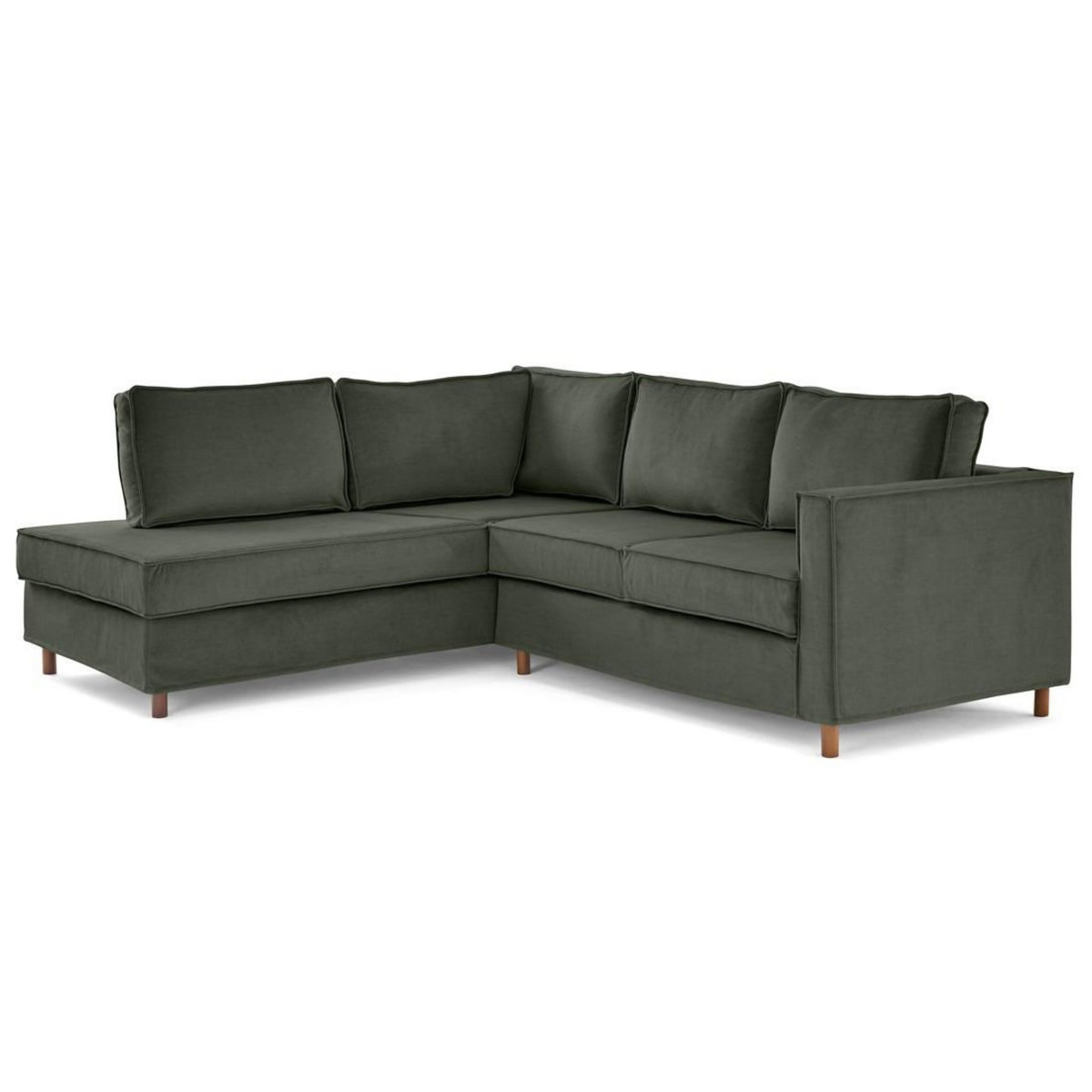 LISA DESIGN Jake - canapé déhoussable d'angle gauche 5 places en velours