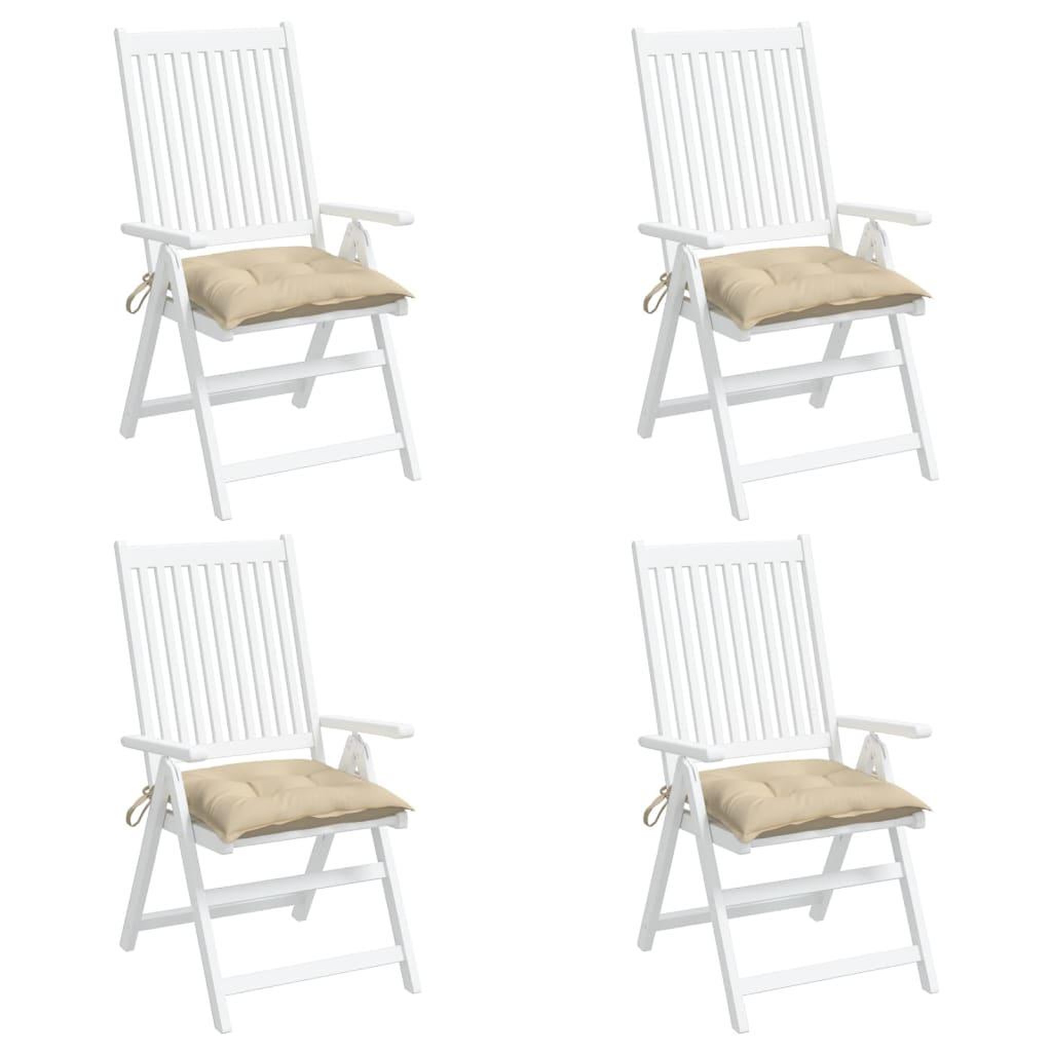 Voir la diapositive 4 : VIDAXL Coussins de palette lot de 4 beige 50x50x7 cm tissu oxford