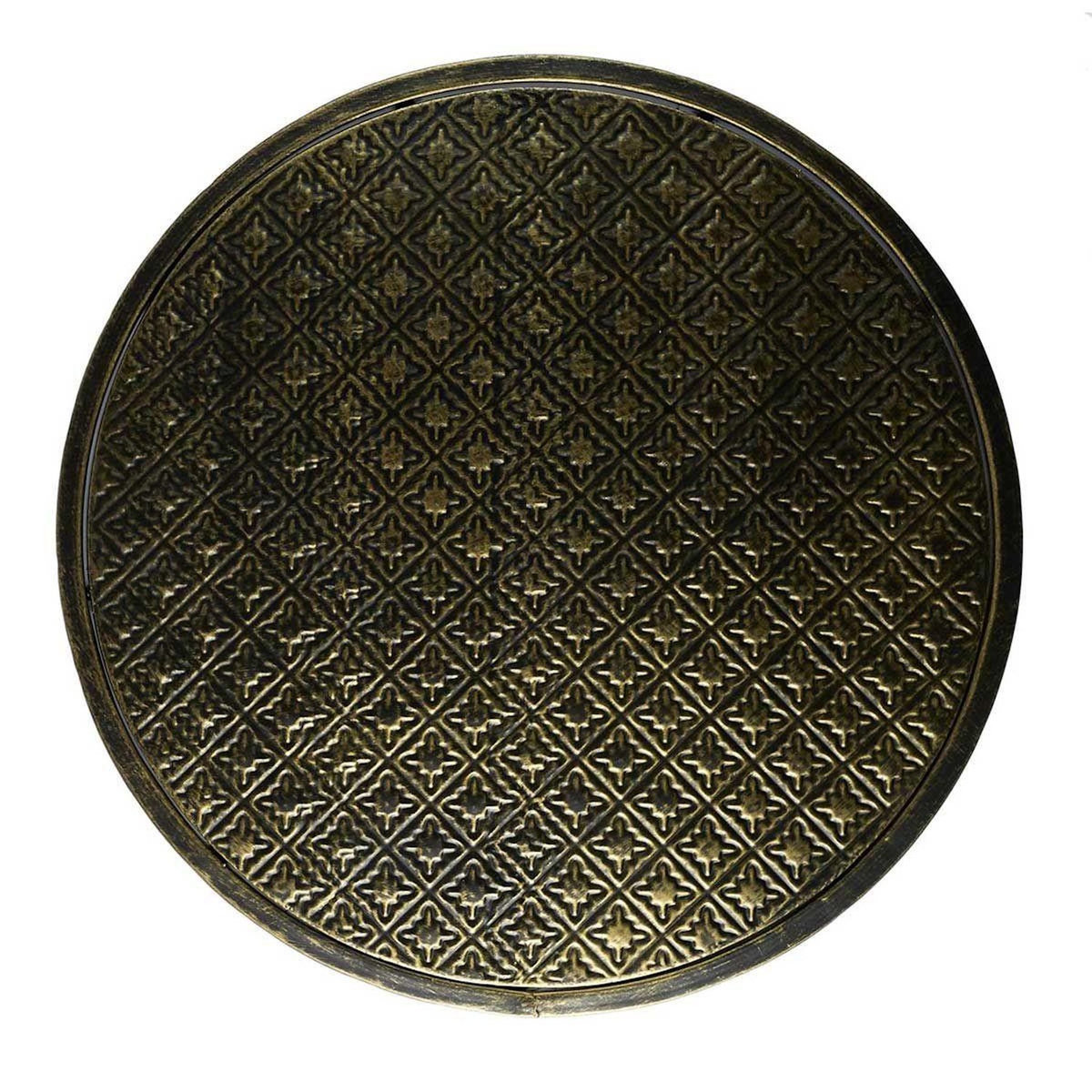 Paris Prix Lot de 2 Tables Gigognes  Mirage  40cm Noir & Or