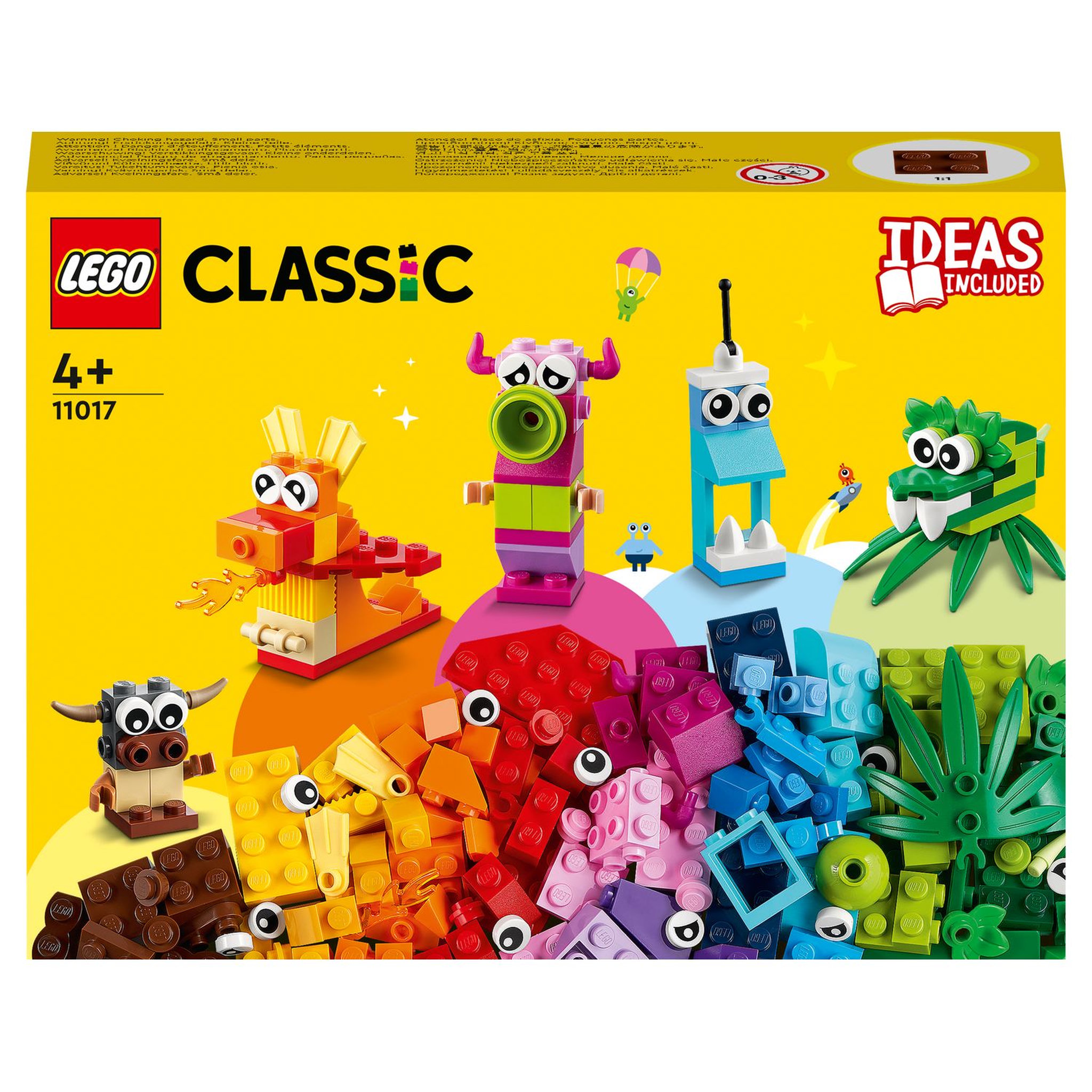 Voir la diapositive 1 : LEGO Classic 11017 - Monstres Créatifs, Boite de Briques, 5 Jouets en Forme de Mini-Monstre à Construire