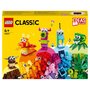 LEGO Classic 11017 - Monstres Créatifs, Boite de Briques, 5 Jouets en Forme de Mini-Monstre à Construire