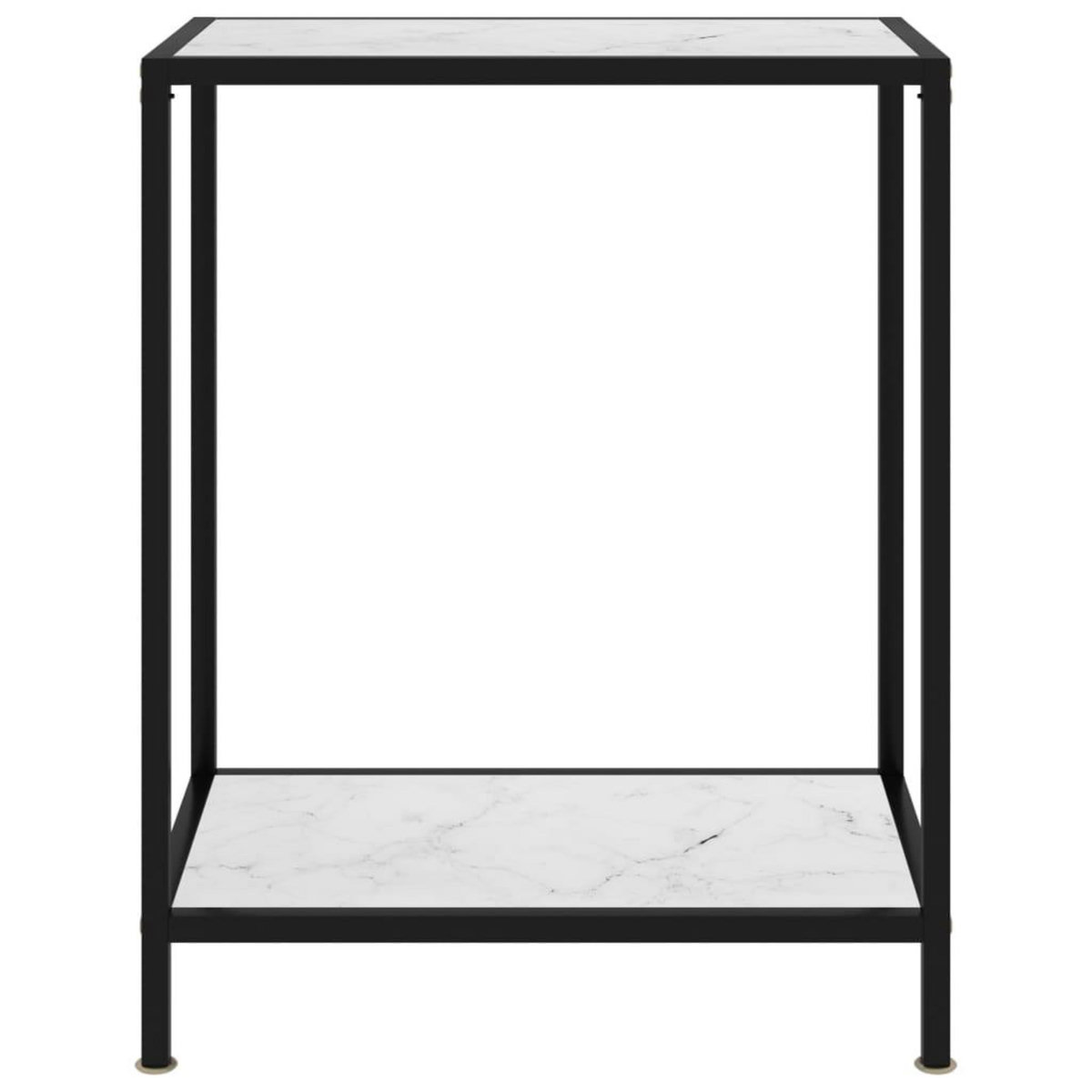 VIDAXL Table console Blanc 60x35x75 cm Verre trempe