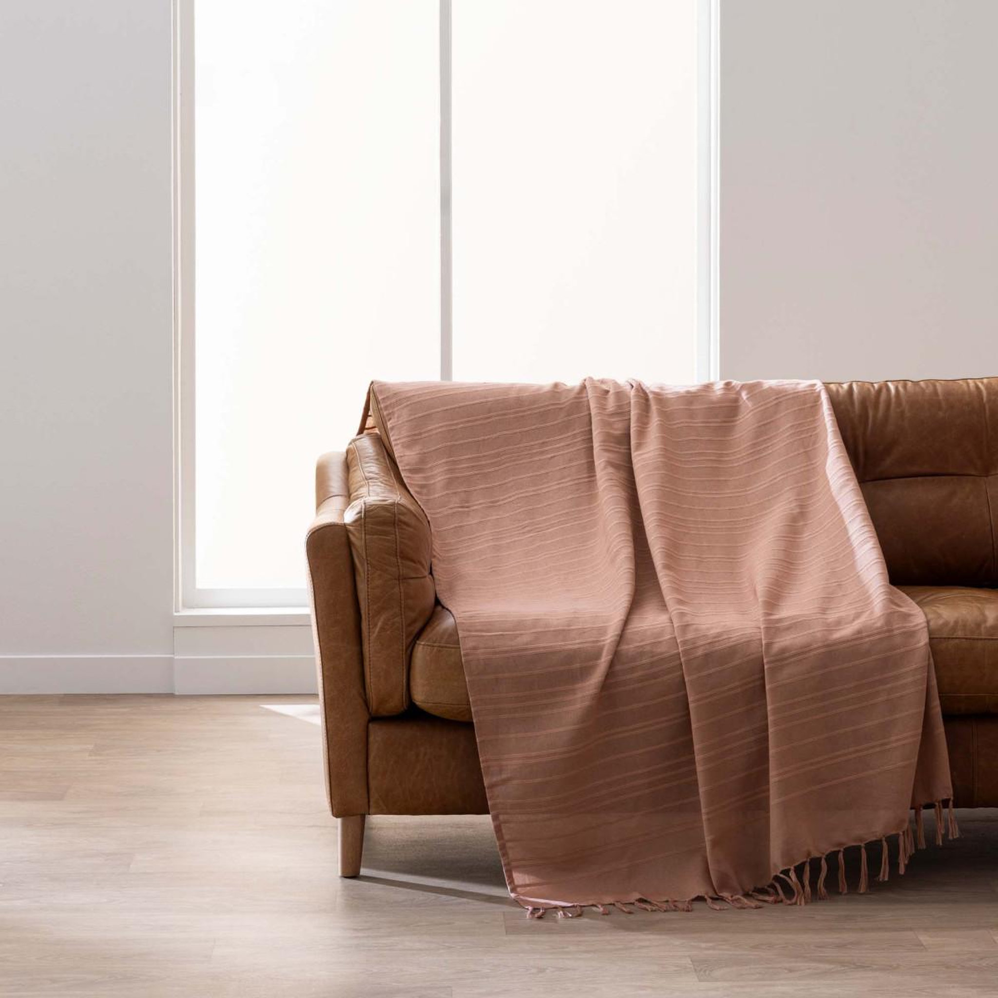 Voir la diapositive 3 : Douceur d'Intérieur Plaid à franges  lilia  180x220cm mocha