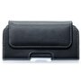 amahousse Etui ceinture cuir pour Apple iPhone 12 Mini noir avec crochet métal