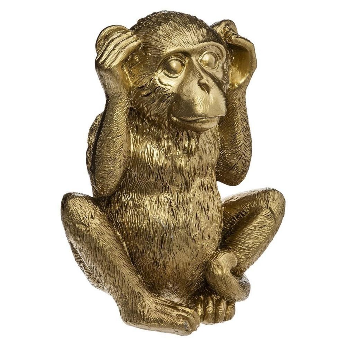 ATMOSPHERA Ensemble de 3 singes sagesse en résine or 17 cm