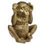 Voir la diapositive 3 : ATMOSPHERA Ensemble de 3 singes sagesse en résine or 17 cm