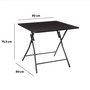 Voir la diapositive 3 : FIVE Table d'appoint pliable en métal pour 4 personnes - Noir