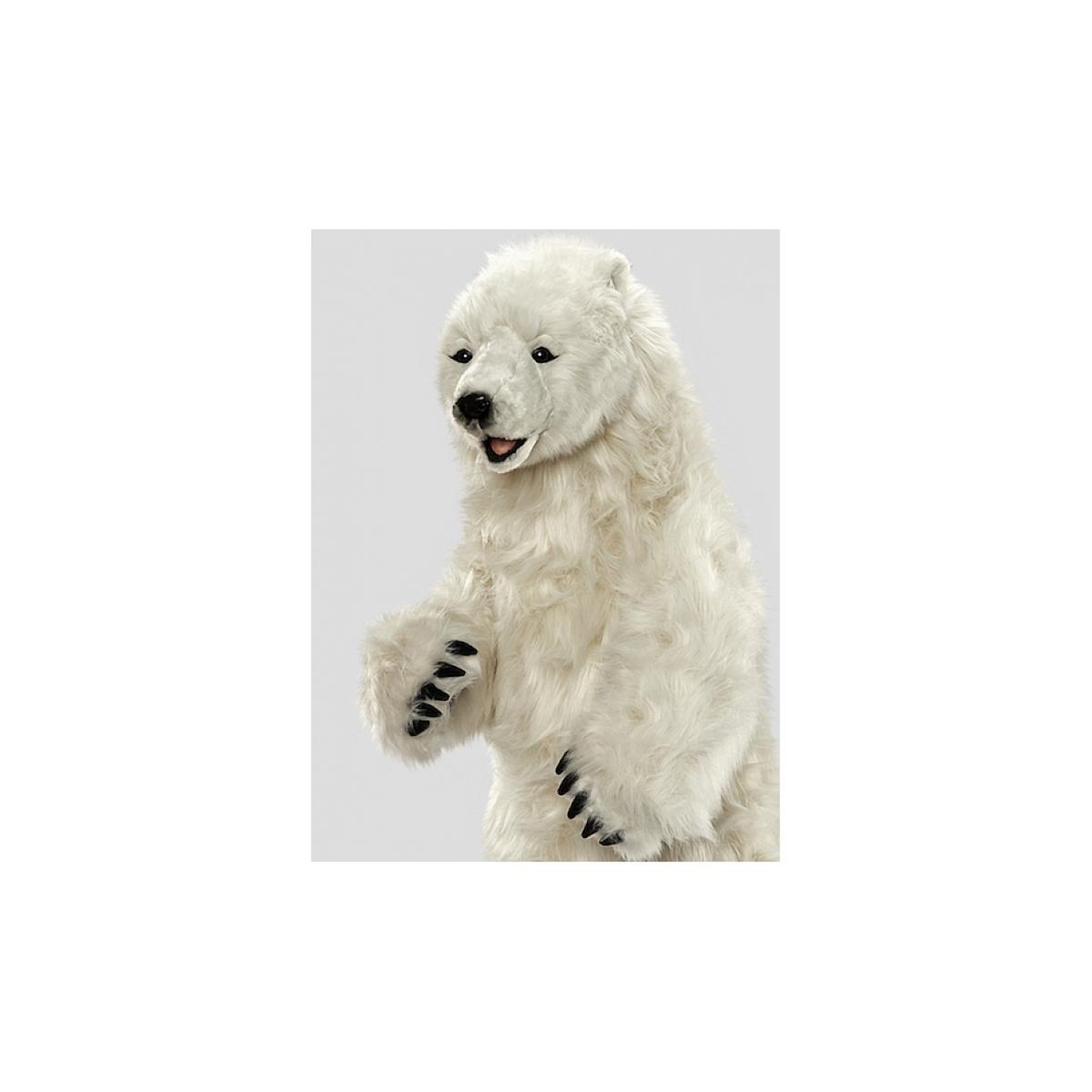 Voir la diapositive 3 : Hansa Hansa Peluche Geante Ours Polaire Dresse 100cmH 50cmL