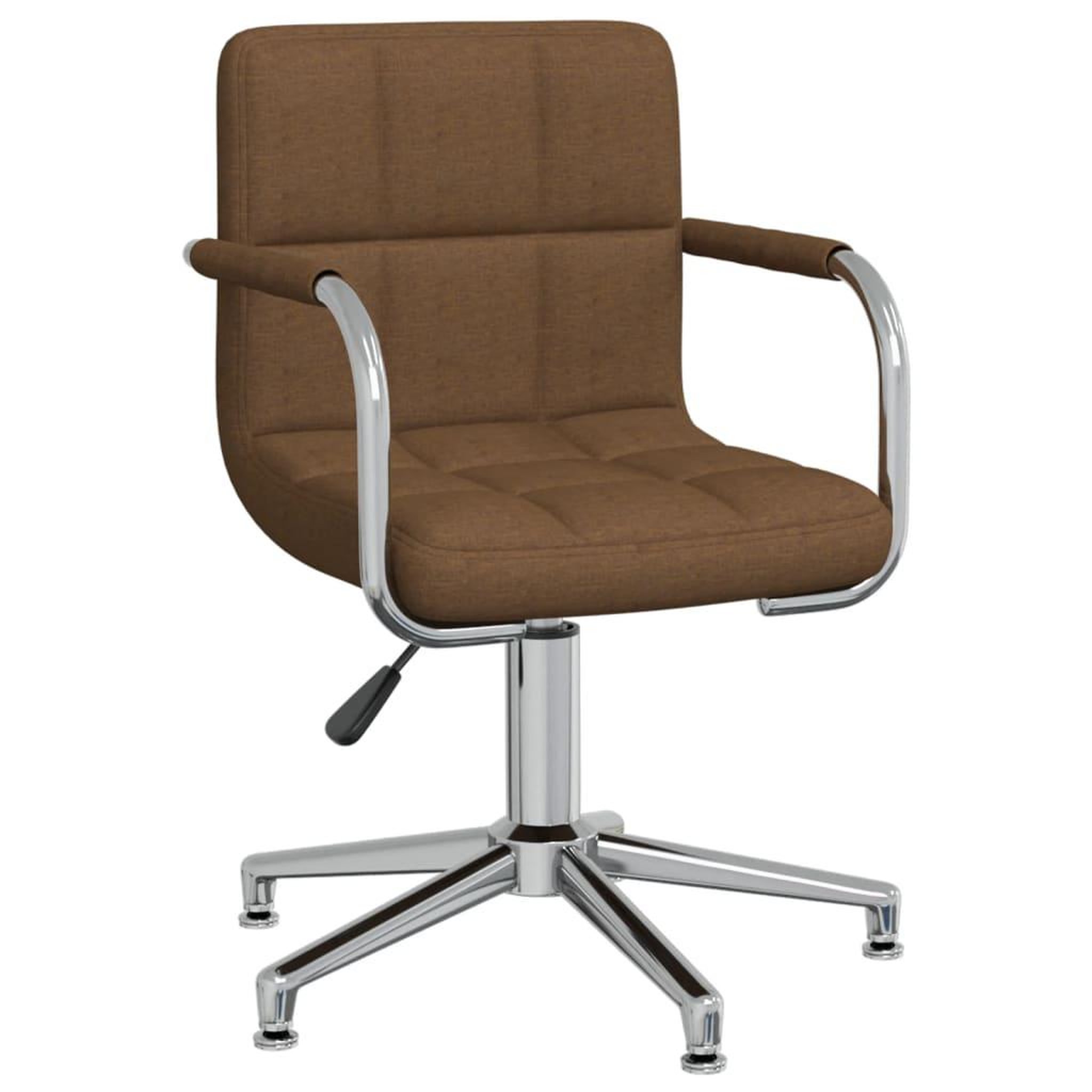 Voir la diapositive 2 : VIDAXL Chaise pivotante de bureau Marron Tissu