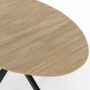 Voir la diapositive 5 : ID MARKET Table à manger ovale ALIX 8 personnes pied araignée bois et noir 150 cm