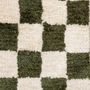Voir la diapositive 3 : ATMOSPHERA Coussin Tufté Damier  Itha  38x58cm Kaki