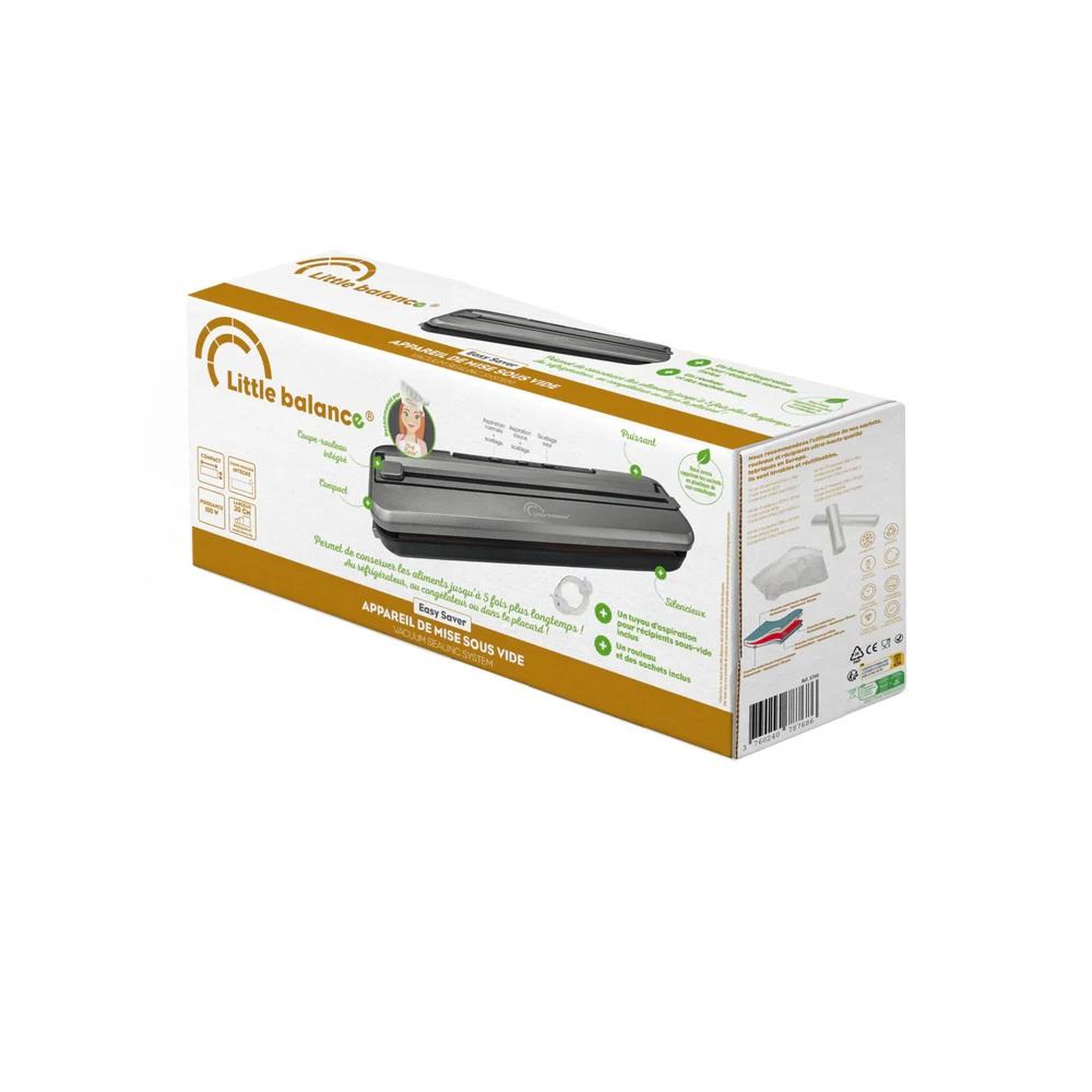 Voir la diapositive 4 : LITTLE BALANCE Appareil de mise sous vide 100w gris - 8768