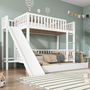 Voir la diapositive 5 : MERAX Lit superposé 90x200cm bois et mdf coloris blanc
