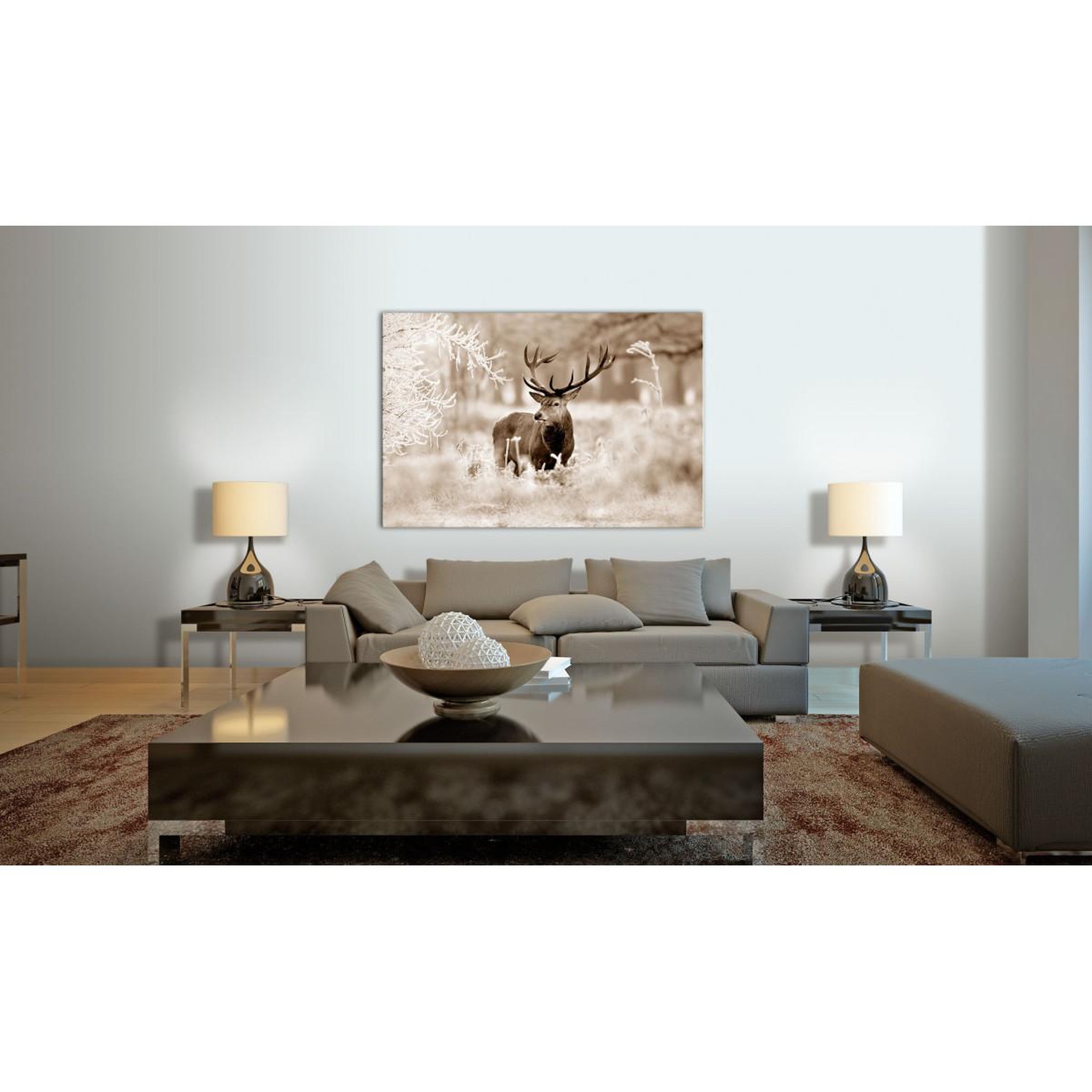 Voir la diapositive 2 : Paris Prix Tableau Imprimé  Deer in Sepia