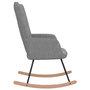 Voir la diapositive 3 : VIDAXL Chaise a bascule Gris clair Tissu