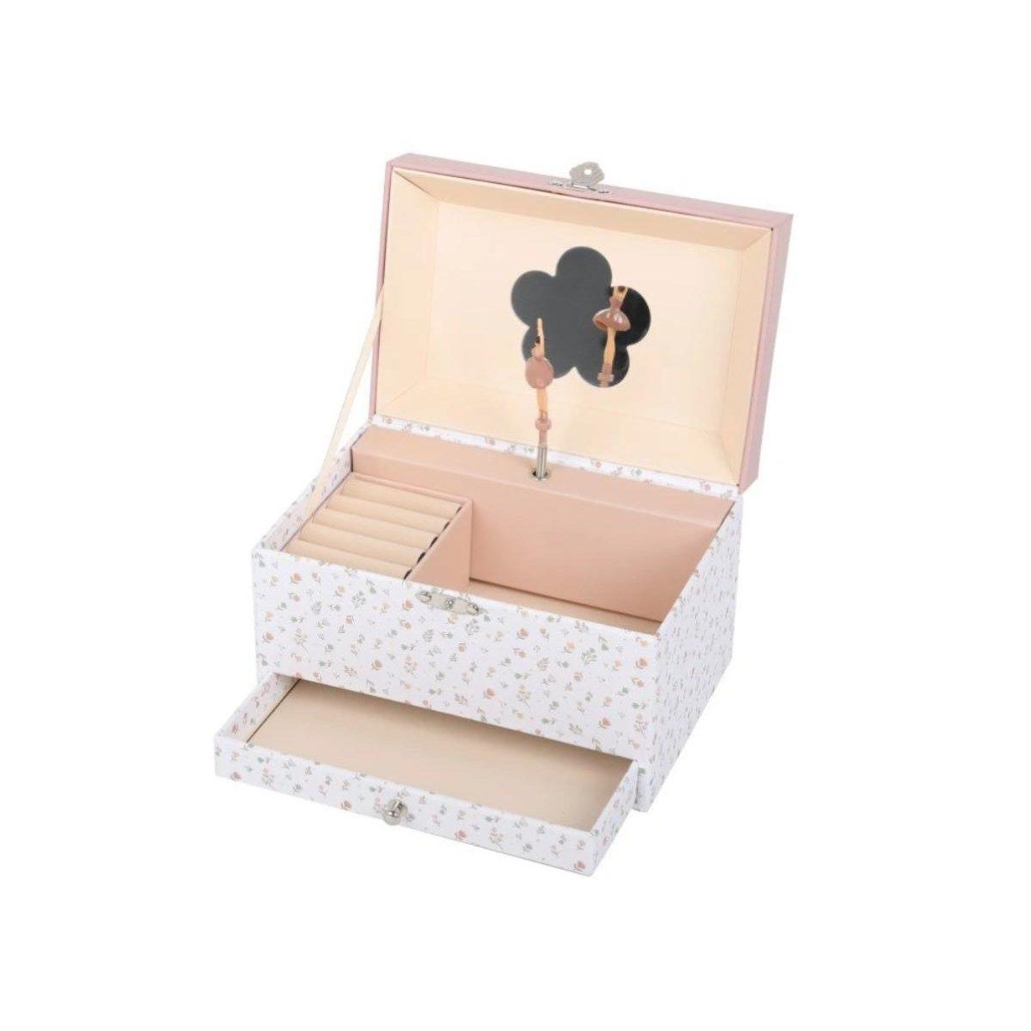 Voir la diapositive 2 : ELINELI Boîte à bijoux ludique avec miroir et ballerine