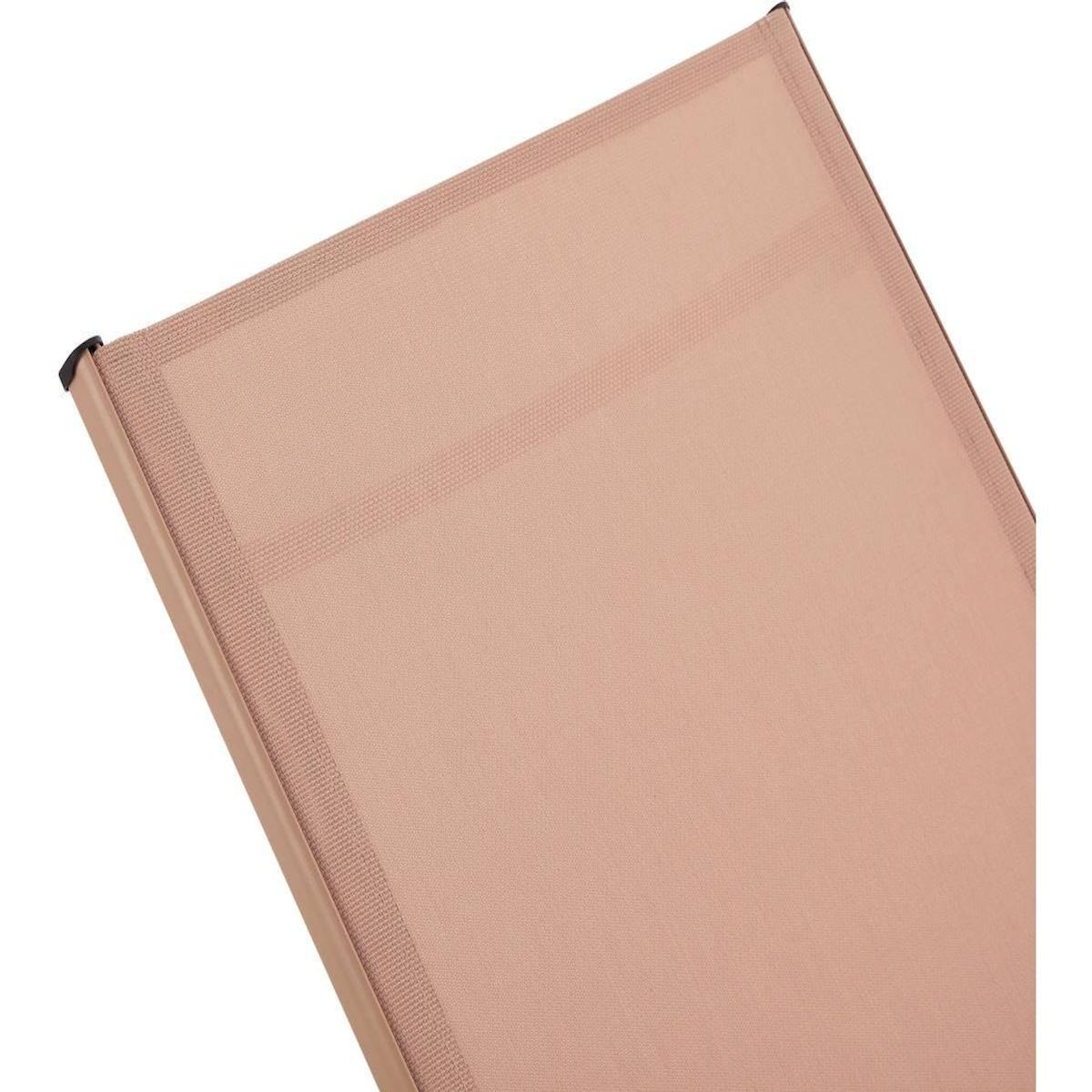 Habitat et Jardin Lot de 2 Bains de soleil en métal avec accoudoirs  Farniente  - Marron