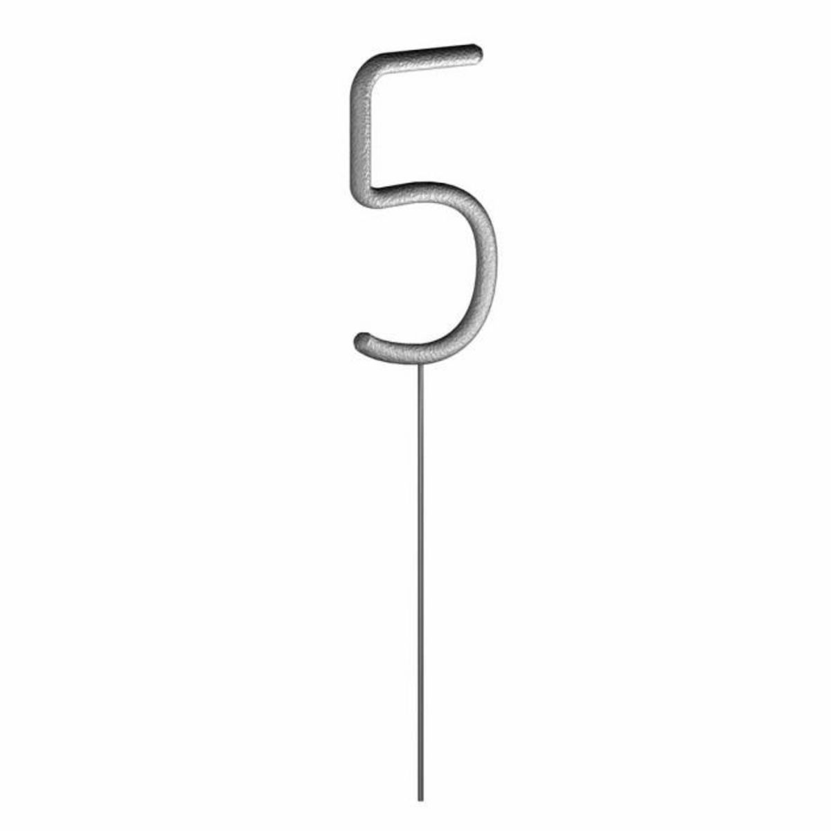 Paris Prix Cierge Magique  Chiffre 5  15cm Argent