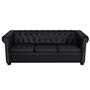 Voir la diapositive 4 : VIDAXL Canape Chesterfield a 2 places et a 3 places noir