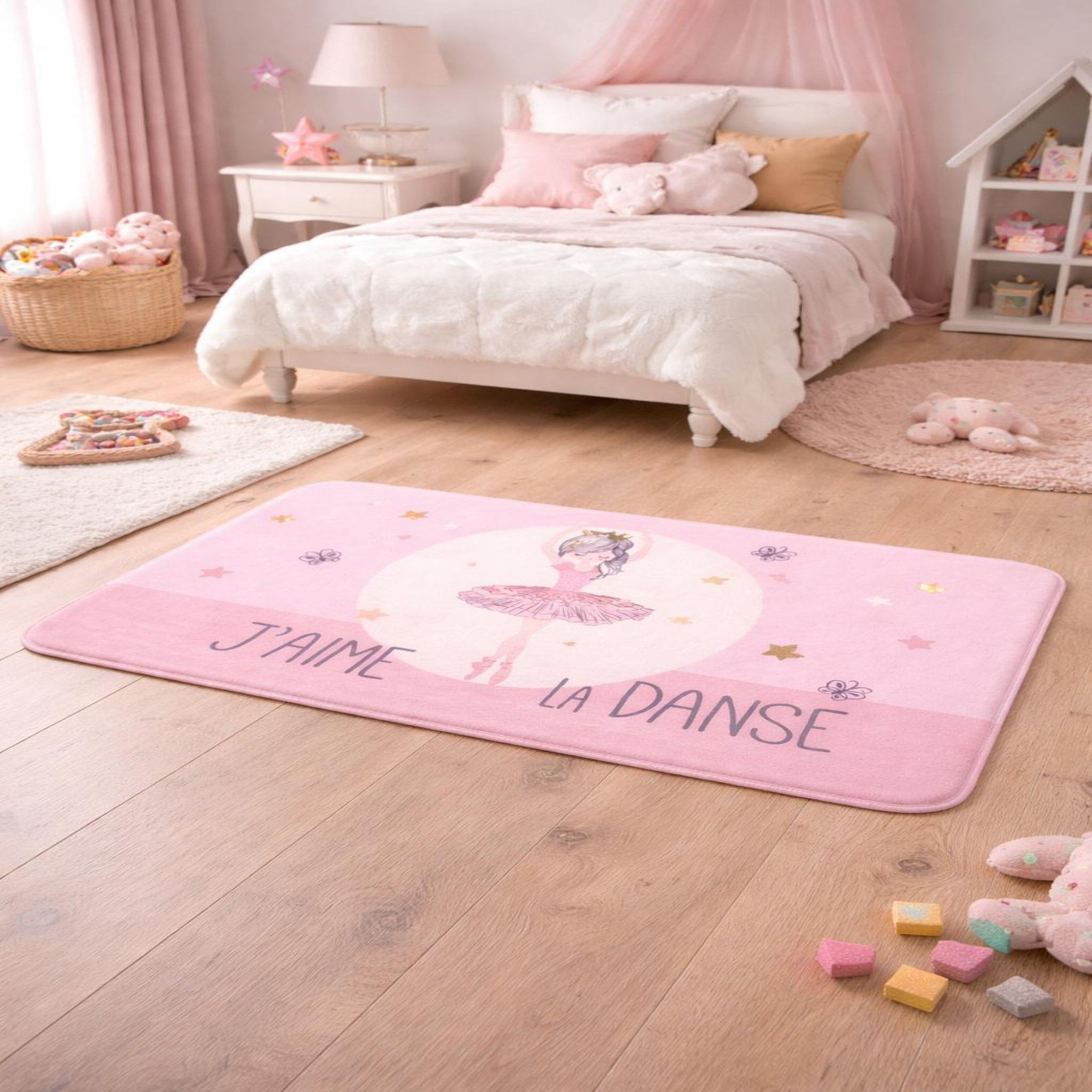 Voir la diapositive 2 : Eden Tapis enfant j'aime la danse design et moderne