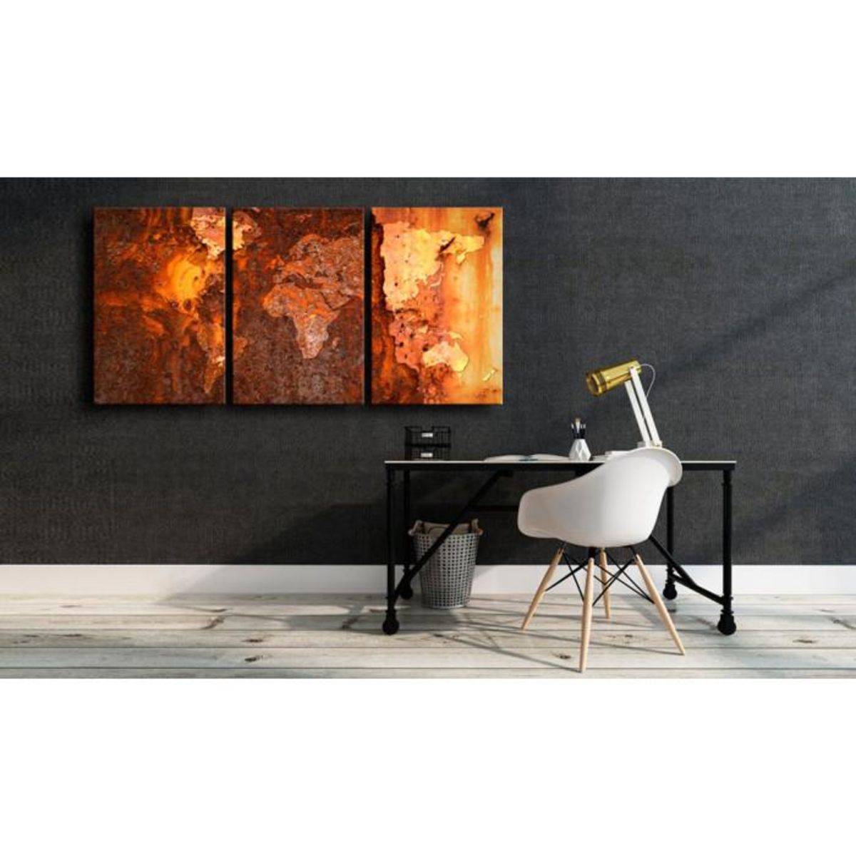 Paris Prix Tableau Imprimé  World Map : Old Rust