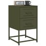 Voir la diapositive 1 : VIDAXL Tables de chevet 2 pcs vert olive 36x39x60,5 cm acier
