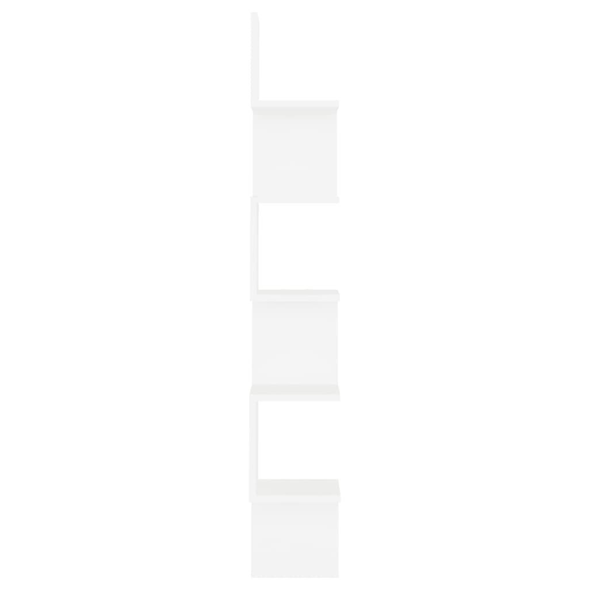 Voir la diapositive 3 : VIDAXL Etagere d'angle murale Blanc 20x20x127,5 cm bois d'ingenierie