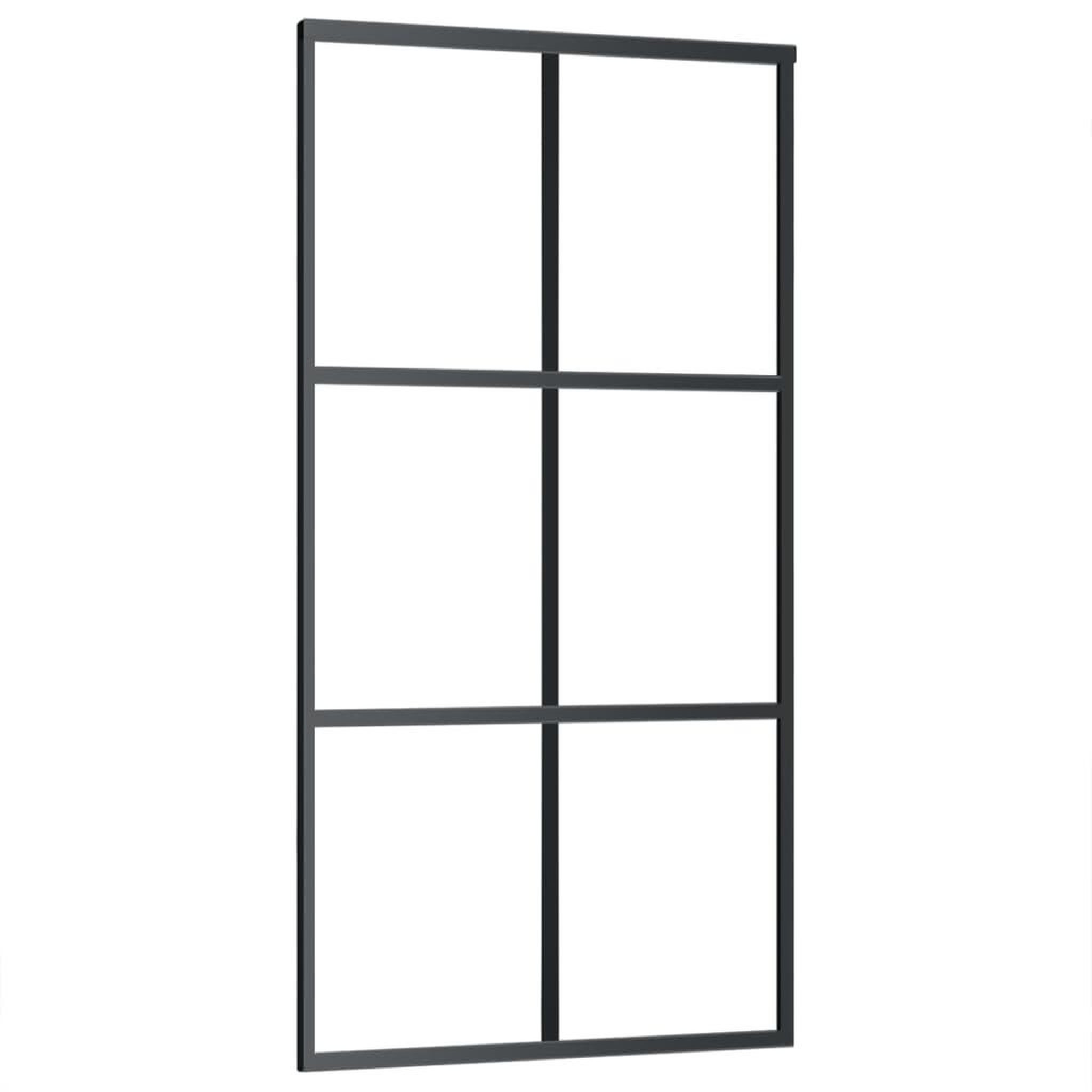 Voir la diapositive 3 : VIDAXL Porte coulissante et quincaillerie Verre et Aluminium 102x205cm