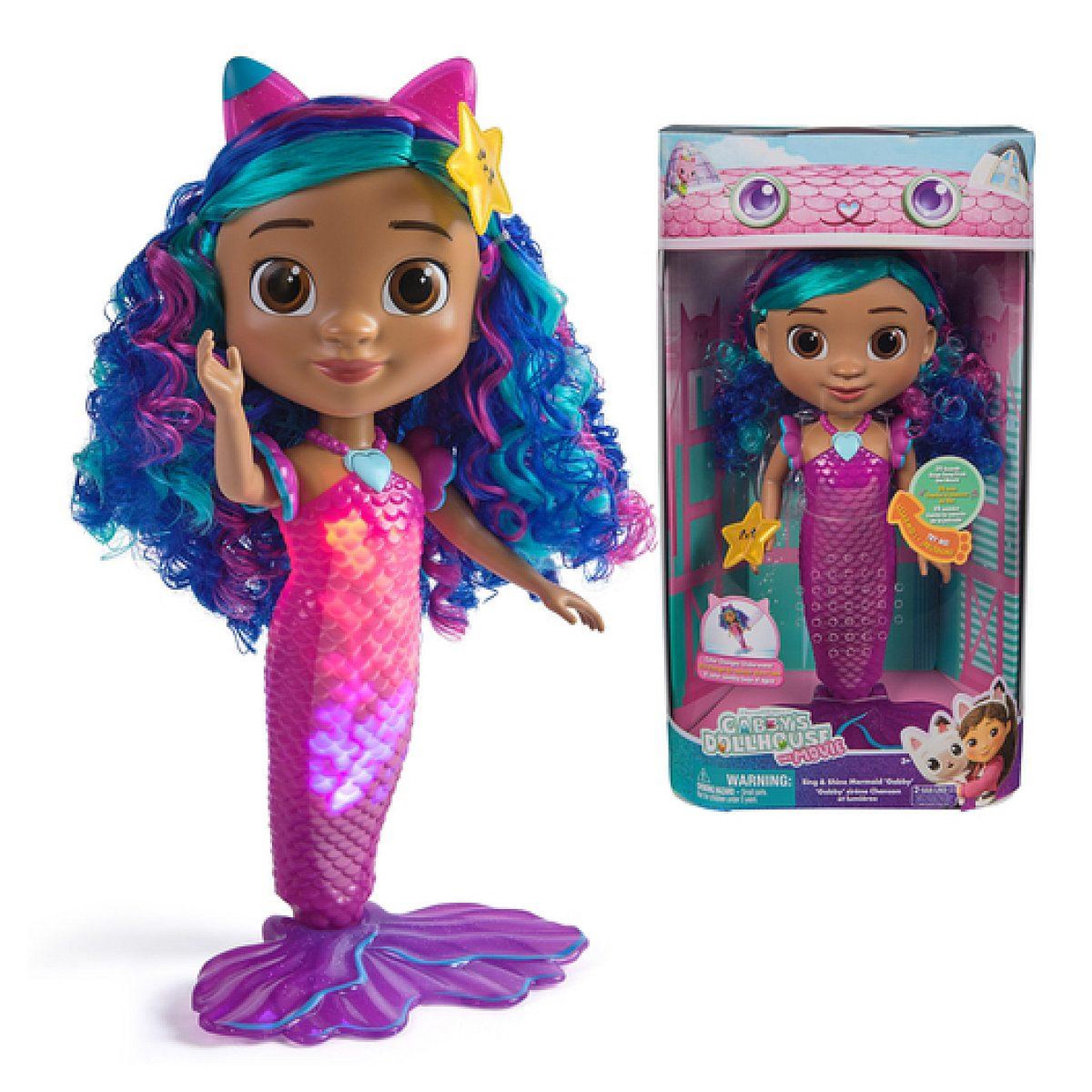SpinMaster Poupee sirene a fonctions 35 cm - gabby et la maison magique - le film