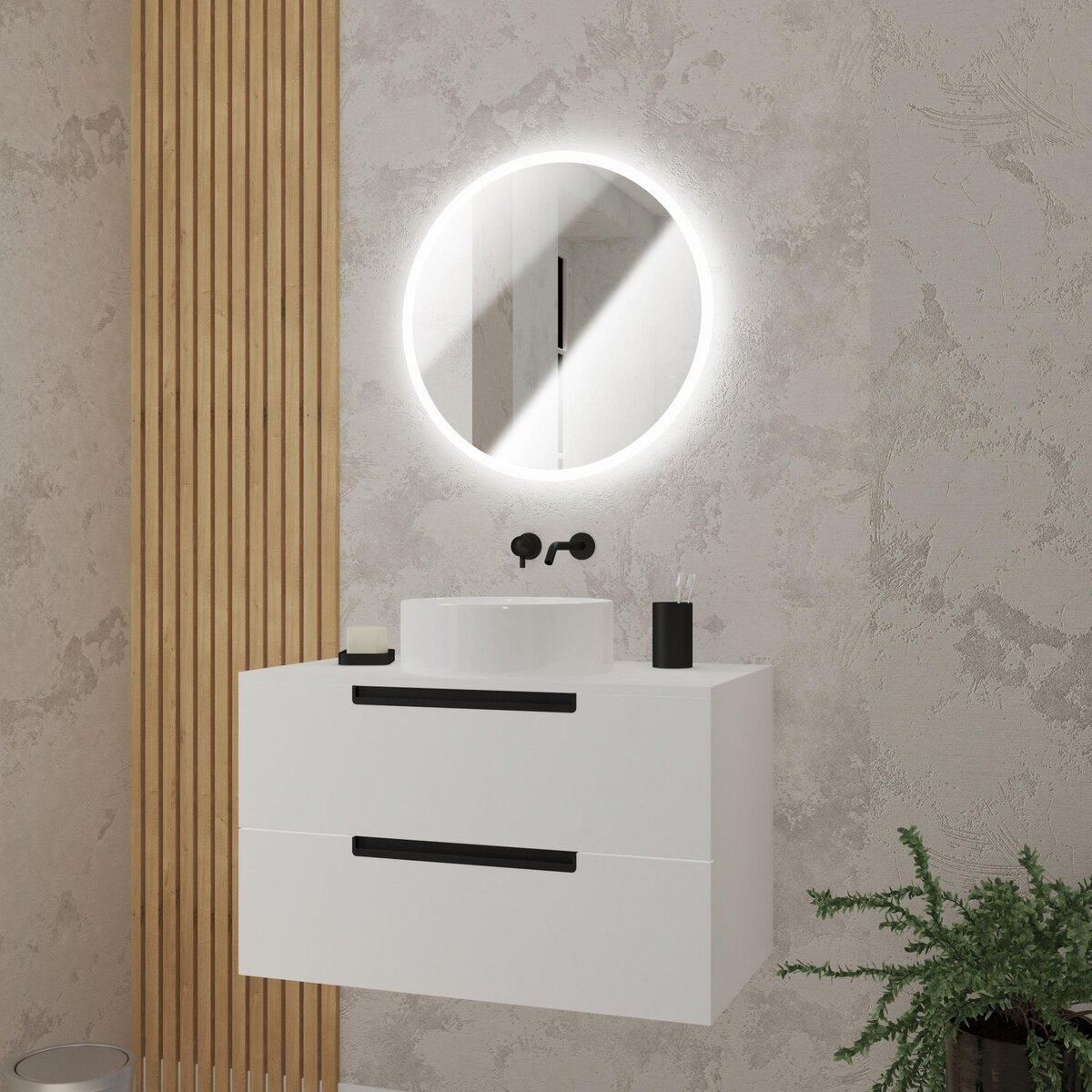 Miroir salle de bain : simple ou lumineux - Aurlane