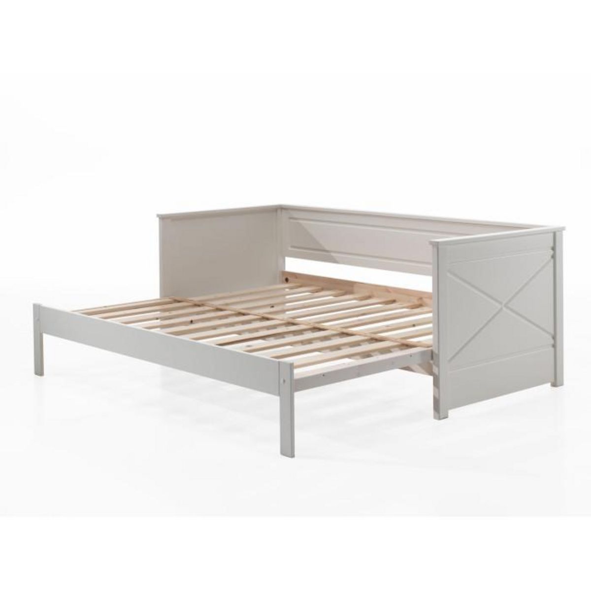 Paris Prix Lit Capitaine Amovible Enfant  Pino  90x200cm Blanc