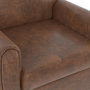 Voir la diapositive 6 : ID MARKET Fauteuil CLUB vintage GASTON marron foncé effet vieilli