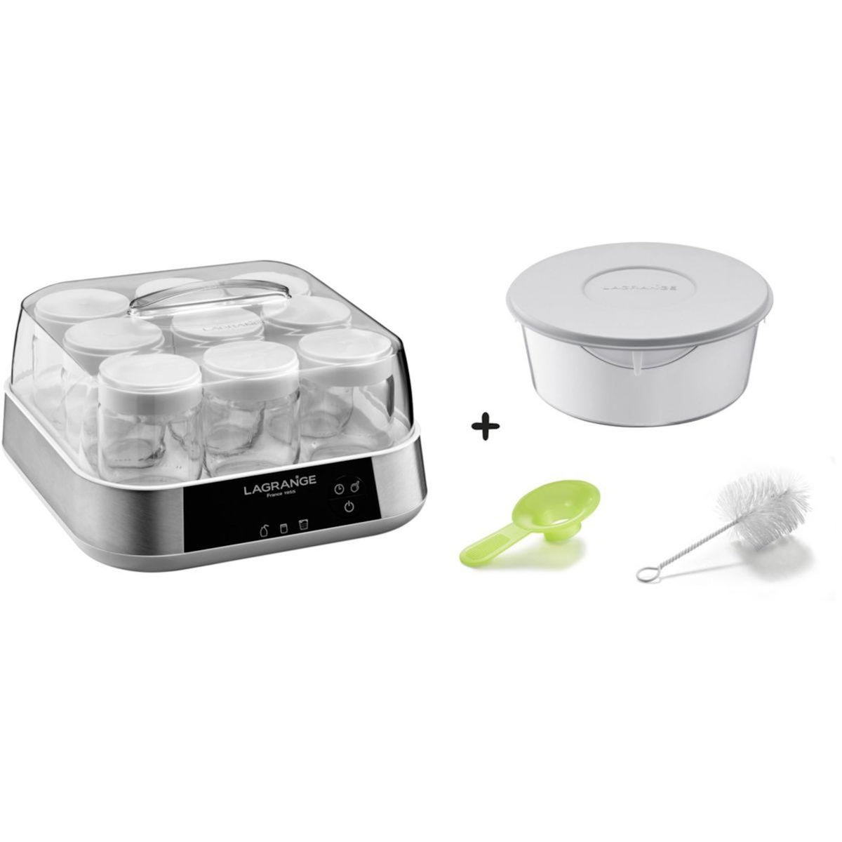 LAGRANGE Yaourtière et fromagère ligne + goupillon et entonnoir 459605