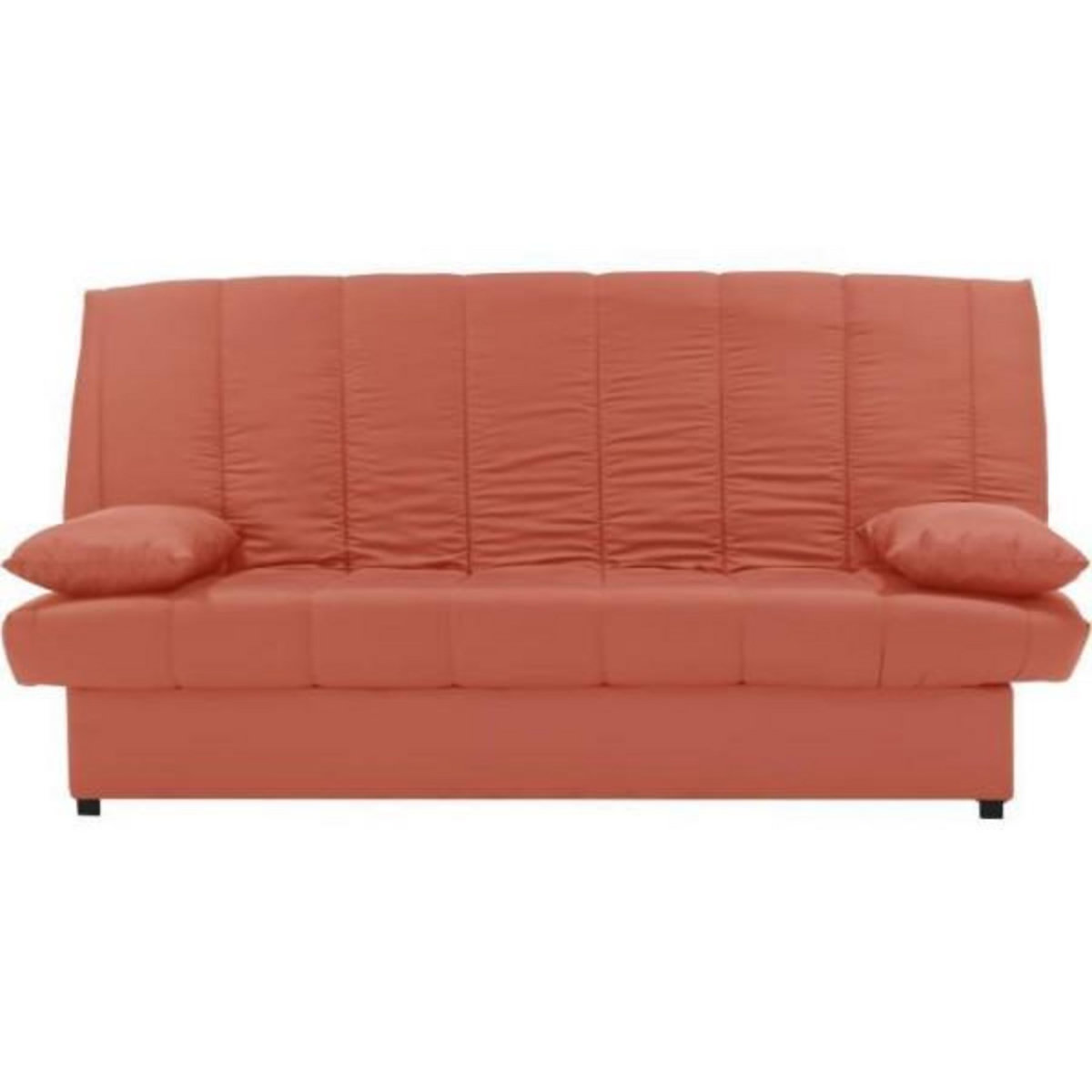 MARKET24 Banquette clic clac 3 places - Tissu 100% coton Terracotta - Style Contemporain - L 190 x P92 cm - MILA