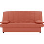 Voir la diapositive 1 : MARKET24 Banquette clic clac 3 places - Tissu 100% coton Terracotta - Style Contemporain - L 190 x P92 cm - MILA