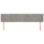 Voir la diapositive 3 : VIDAXL Tete de lit avec oreilles Gris clair 203x16x78/88 cm Velours