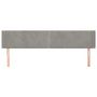 Voir la diapositive 3 : VIDAXL Tete de lit avec oreilles Gris clair 203x16x78/88 cm Velours