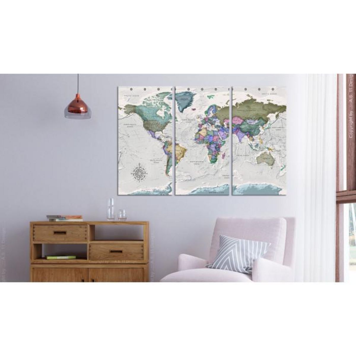 Paris Prix Tableau Imprimé 3 Panneaux  World Destinations