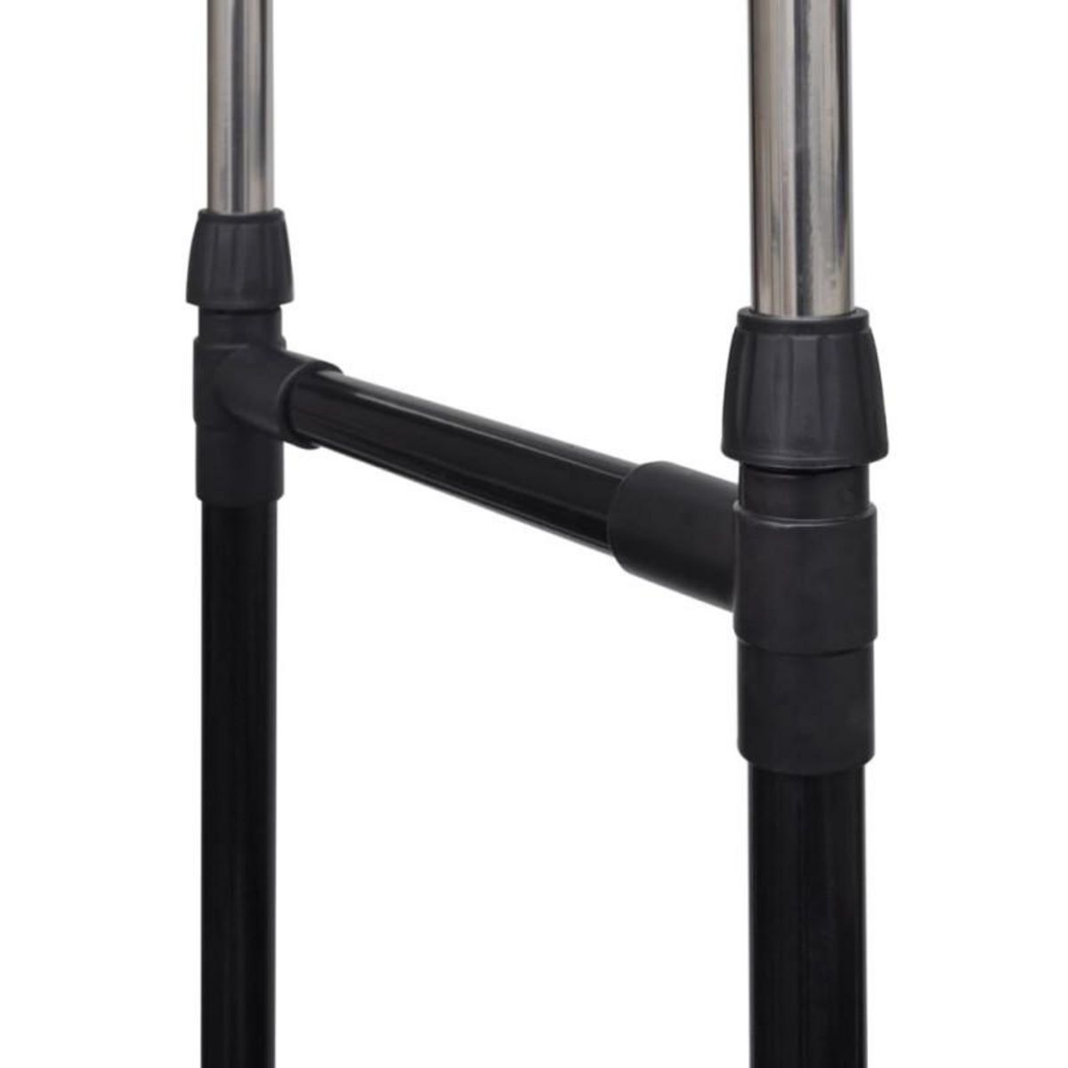 VIDAXL Porte manteaux réglables 2 pcs 2 rails d accrochage