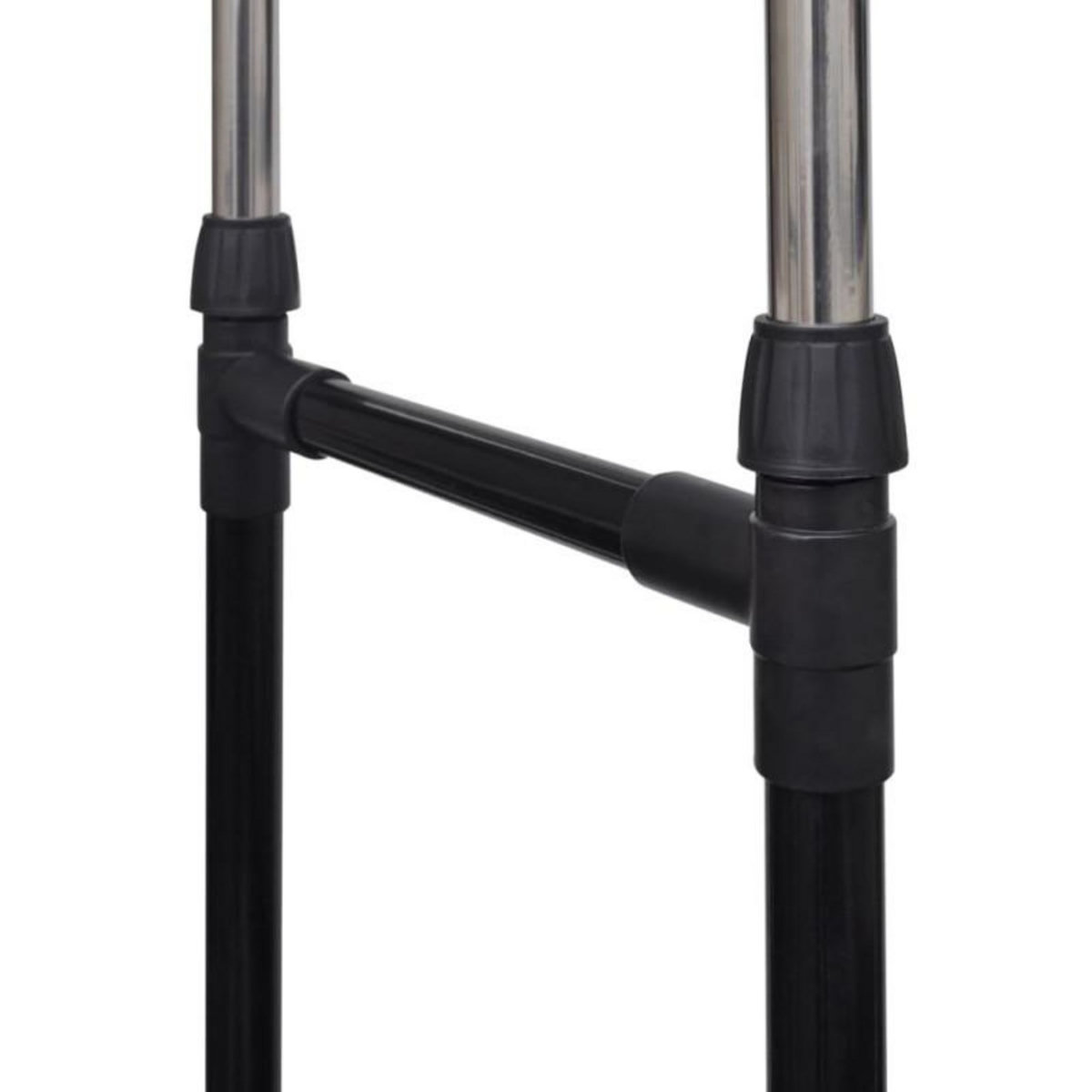 VIDAXL Porte manteaux réglables 2 pcs 2 rails d accrochage