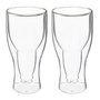 Voir la diapositive 1 : SECRET DE GOURMET Lot de 2 Verres à Bière  Double Paroi  35cl Transparent