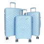 Voir la diapositive 1 : David Jones Lot 3 valises rigides dont 1 valise cabine TSA
