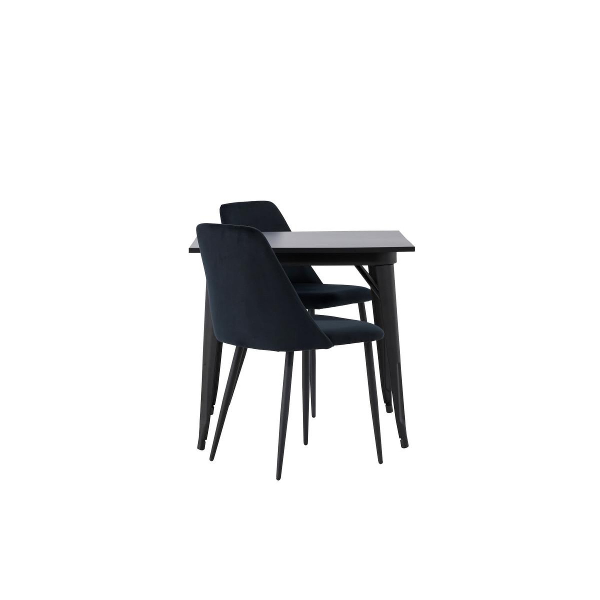 Voir la diapositive 3 : Paris Prix Ensemble table à manger & 2 chaises  tempe & night  80cm noir