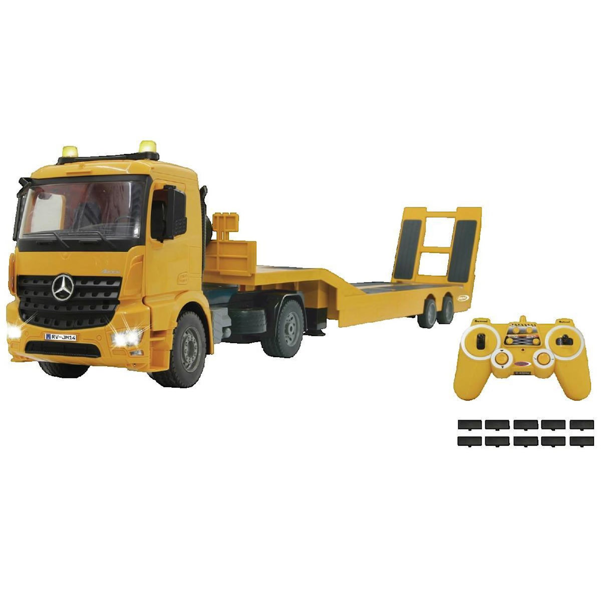 Modelco / Jamara Voiture radiocommandée Jamara Mercedes-Benz Arocs jaune