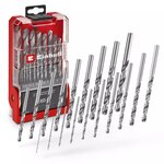 Einhell Coffret forets HSS-G Silver - 19 pièces - Ø1-10mm - acier rapide - affûtage précis - tige cylindrique