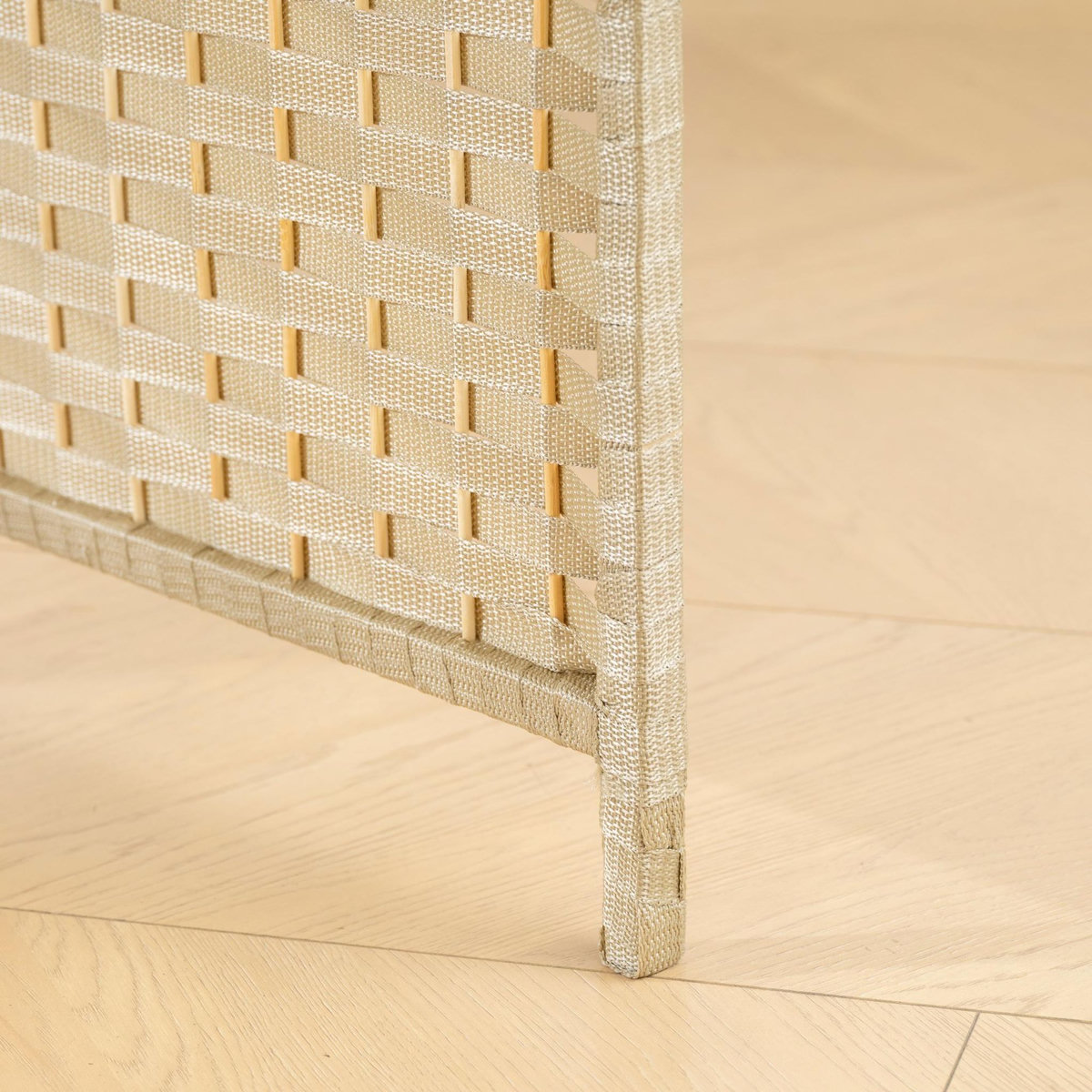 HOMCOM Paravent intérieur pliable 6 panneaux 240 x 170 cm finition tressée