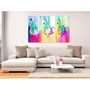Voir la diapositive 2 : Paris Prix Tableau Imprimé 3 Panneaux  Colourful Flamingos
