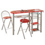 Voir la diapositive 2 : Paris Prix Ensemble Table de Bar & 2 Tabourets  Quickly  Rouge